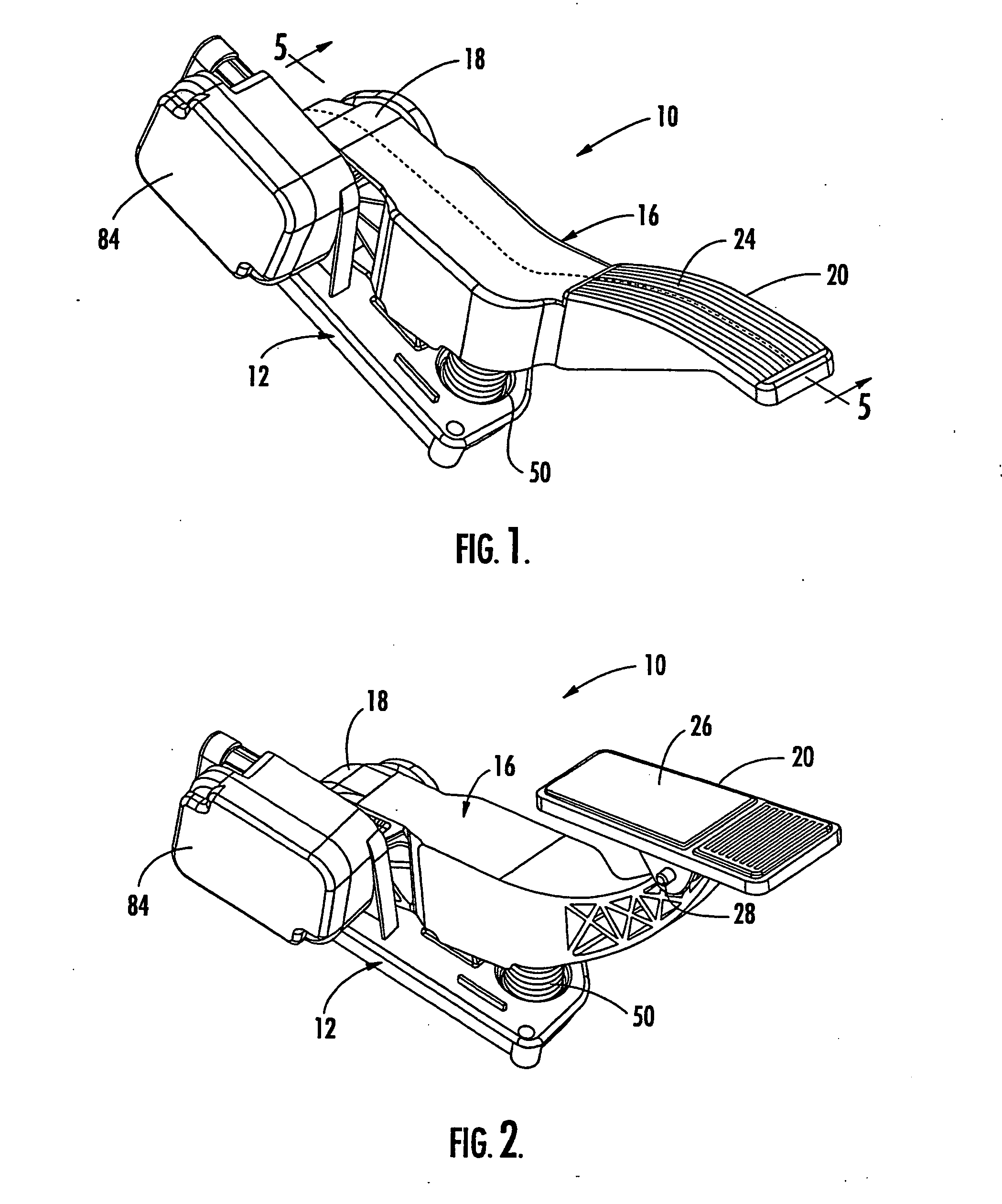 Electronic pedal assembly and method for providing a tuneable hysteresis force