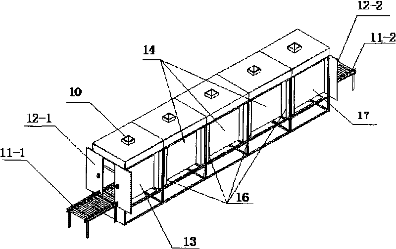Device for drying fabric and method