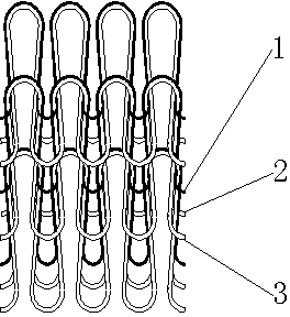 Double-color double-brush double-shake fabric and production method thereof