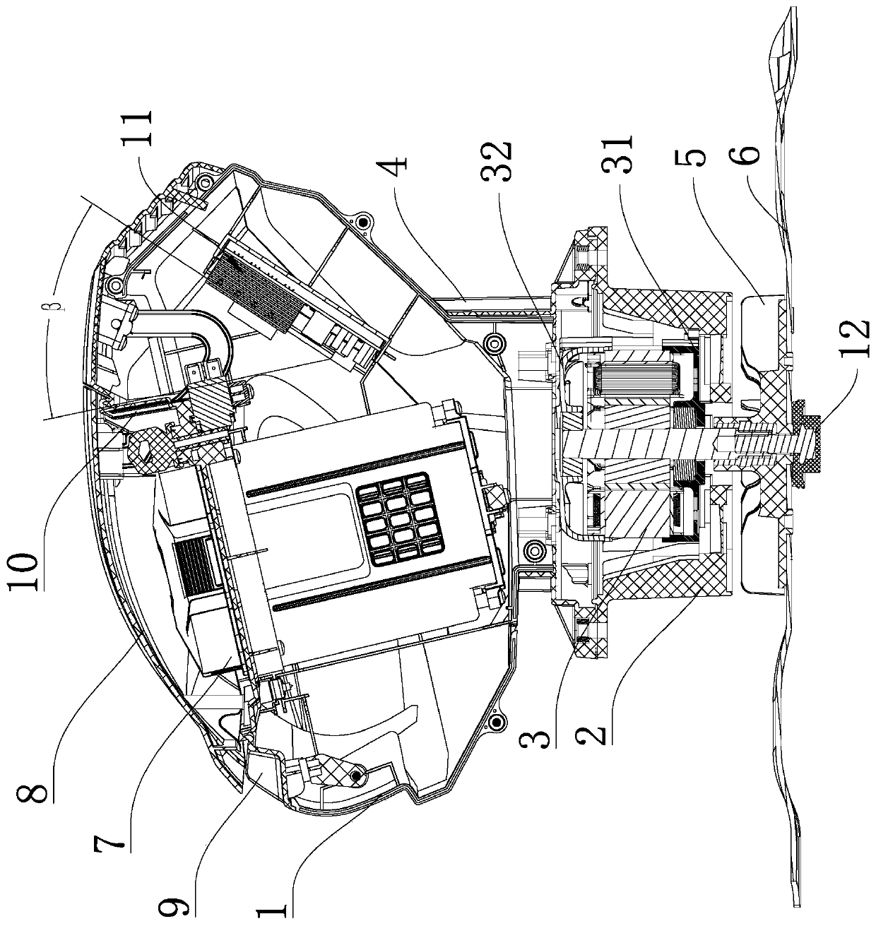 Mowing power device and mower with same