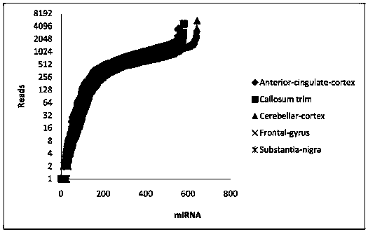 Method for high-flux sequencing for establishing of human miRNA (micro-ribonucleic acid) sequencing library