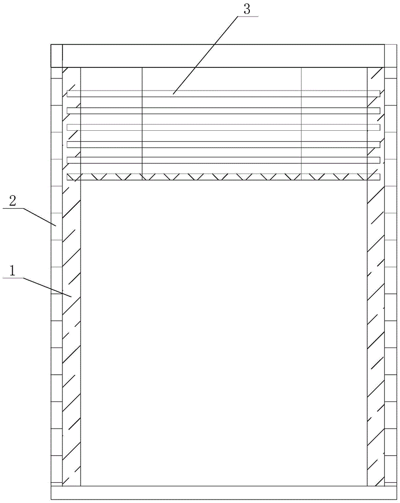 Hollow glass parting stop component for shutter