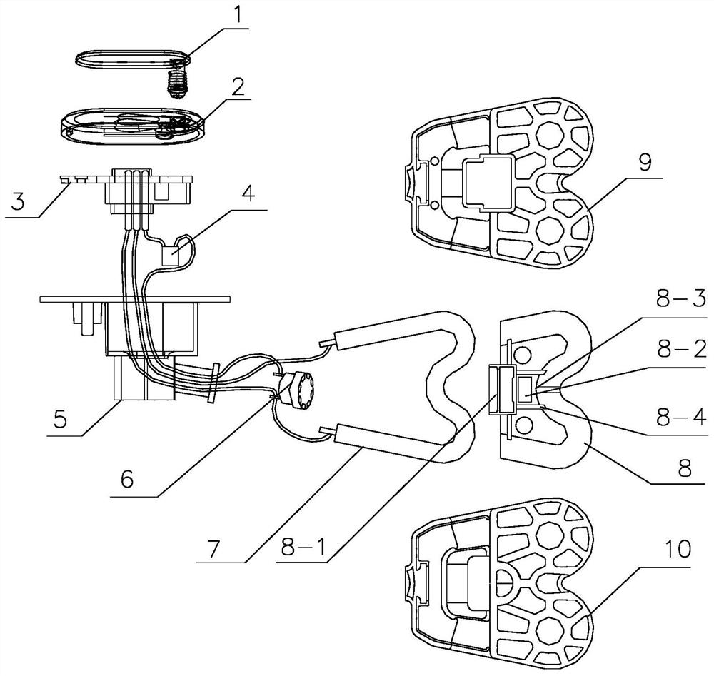 Anti-dry-burning heating body of electric hot-water bag