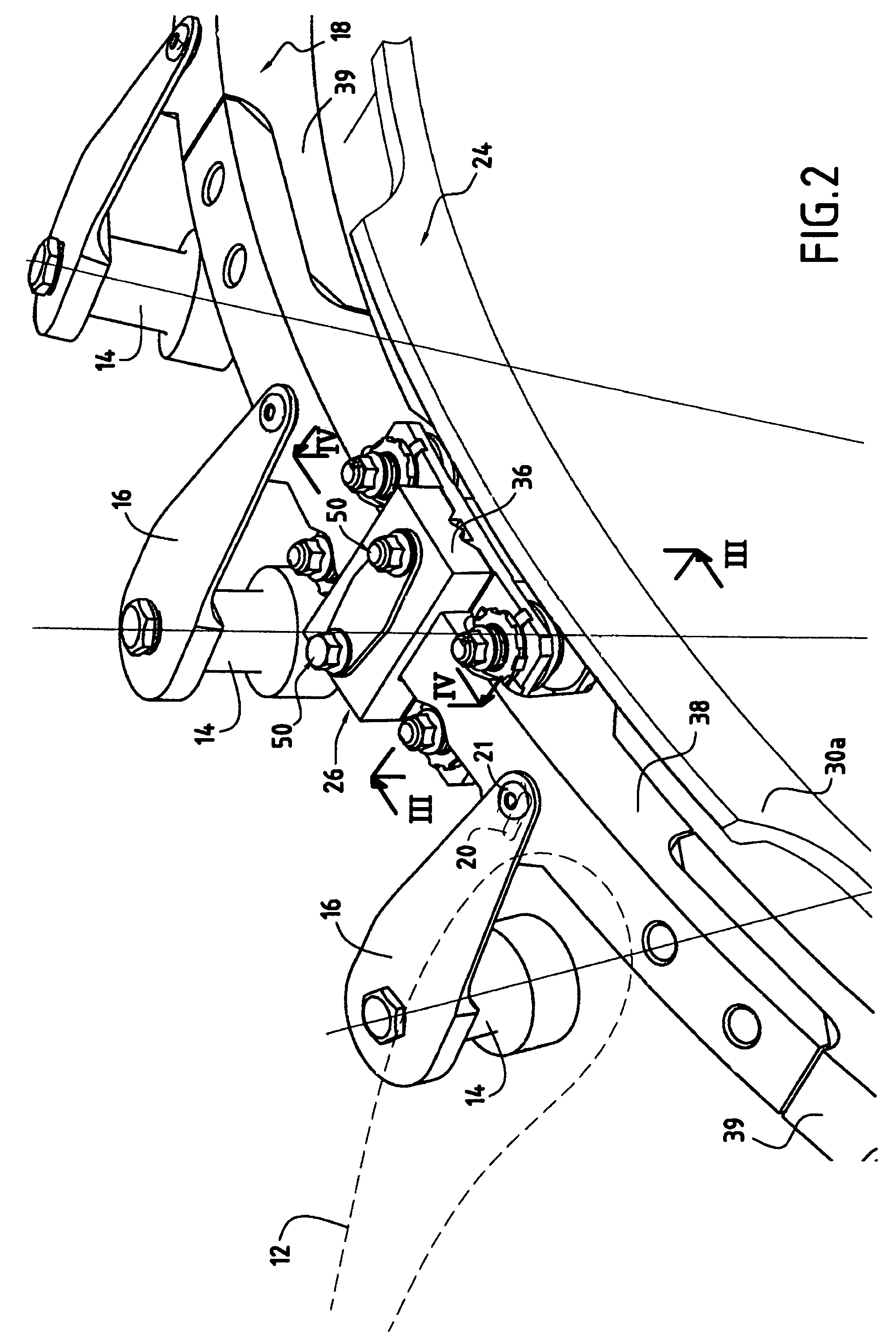 Stator vane stage actuated by an automatically-centering rotary actuator ring
