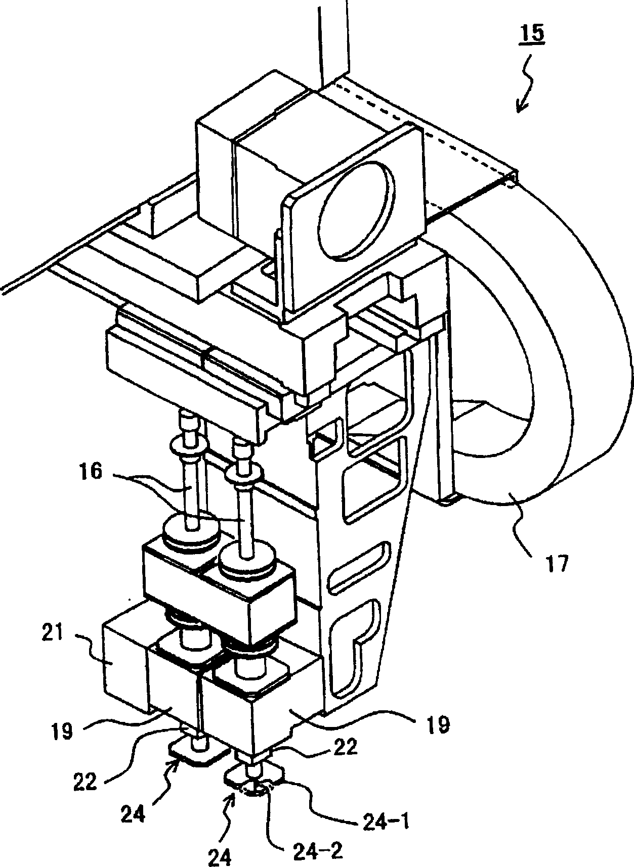 Parts loading device and demonstration method for position adjustment