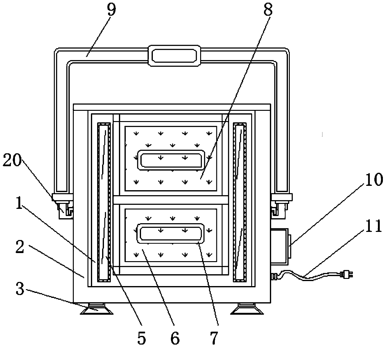 Syringe storing device for hematology department