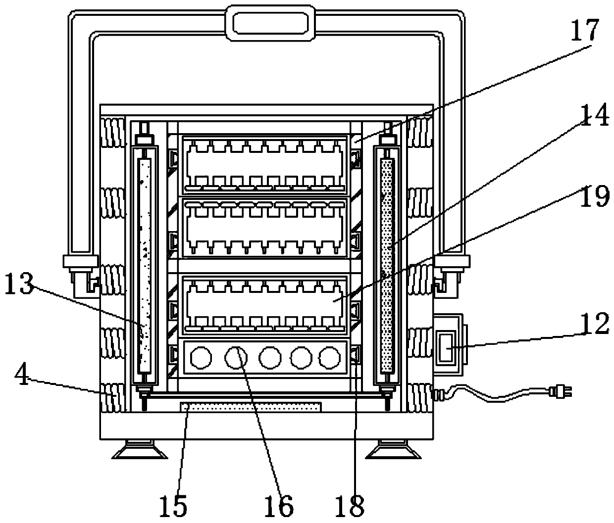 Syringe storing device for hematology department