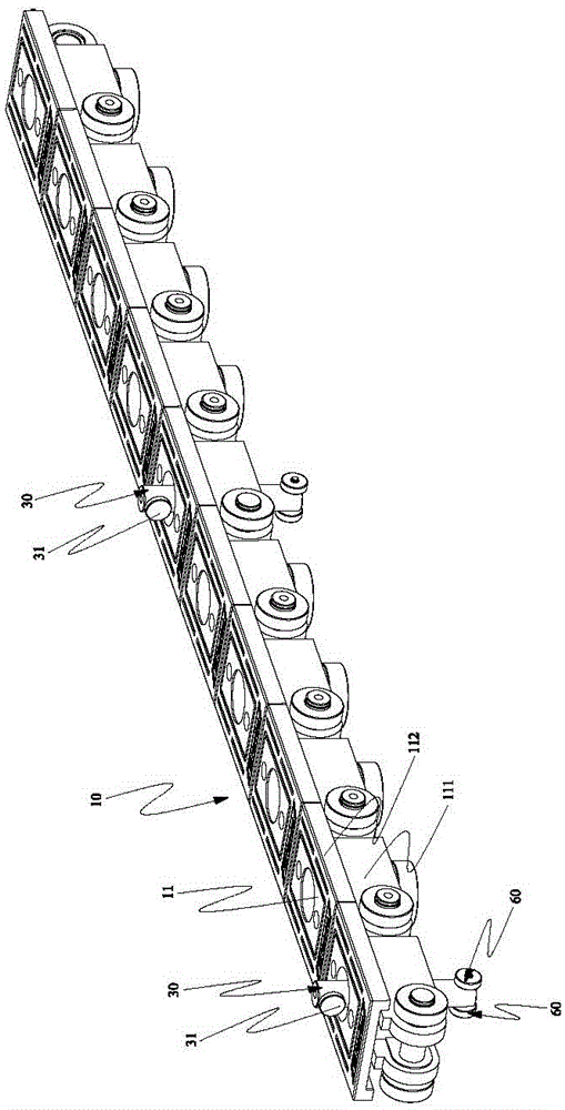 Transmission chain control device of double-end edge banding machine