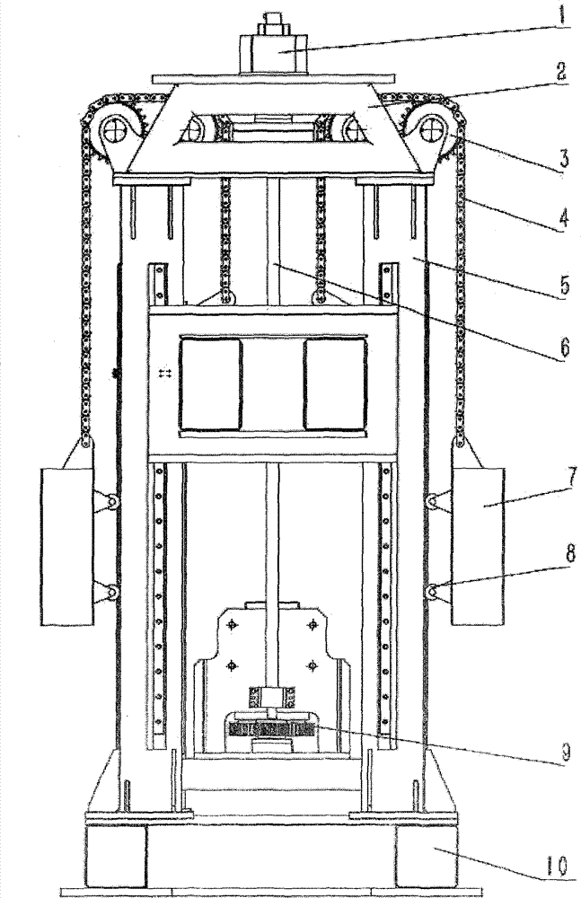 Small-resistance anti-stall lifting device with vertical shaft needing to move vertically