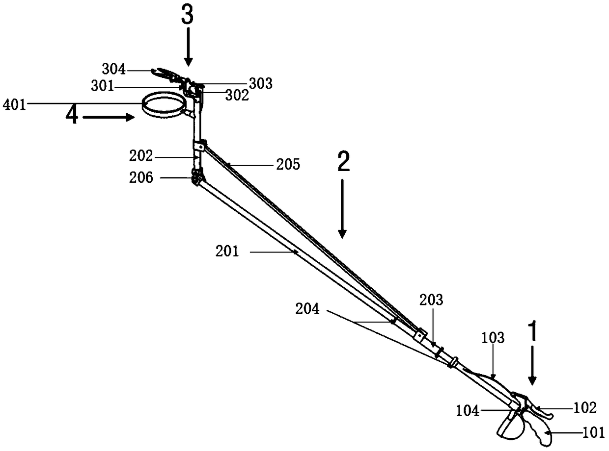 Multi-shaft linkage apple harvesting integrated device