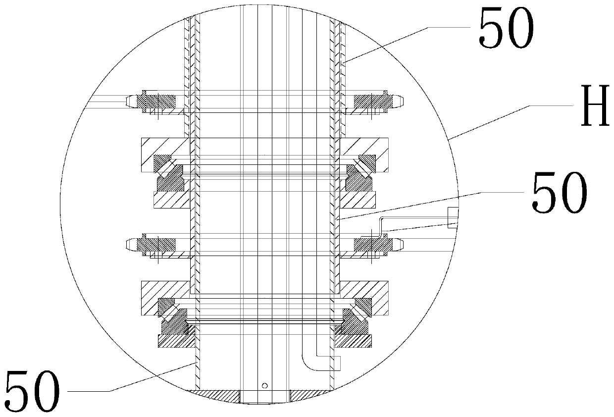 Cracking gasifier capable of uniformly mixing materials, dropping slag or discharging slag