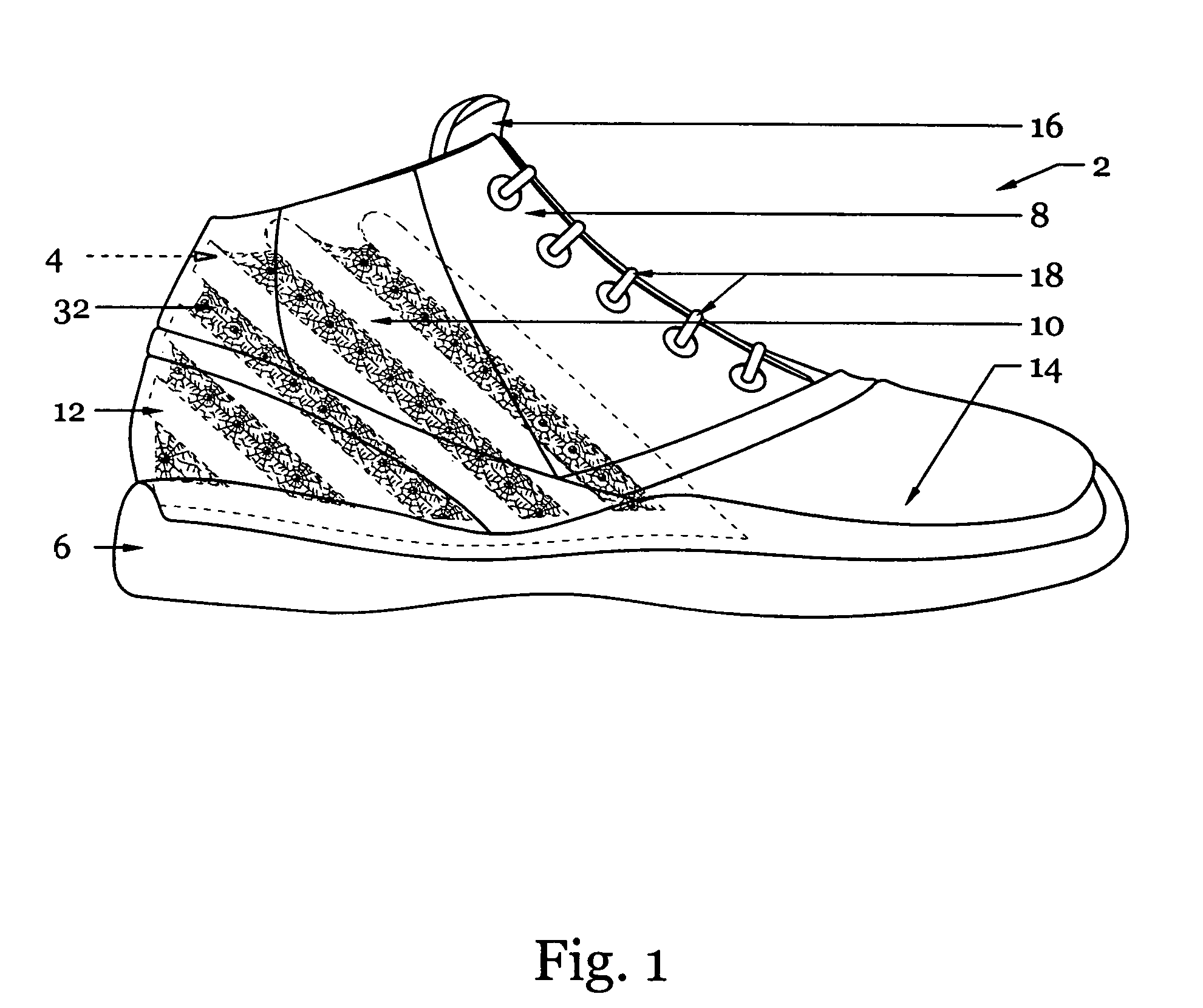 Shoe and ankle support with artificial spider web silk