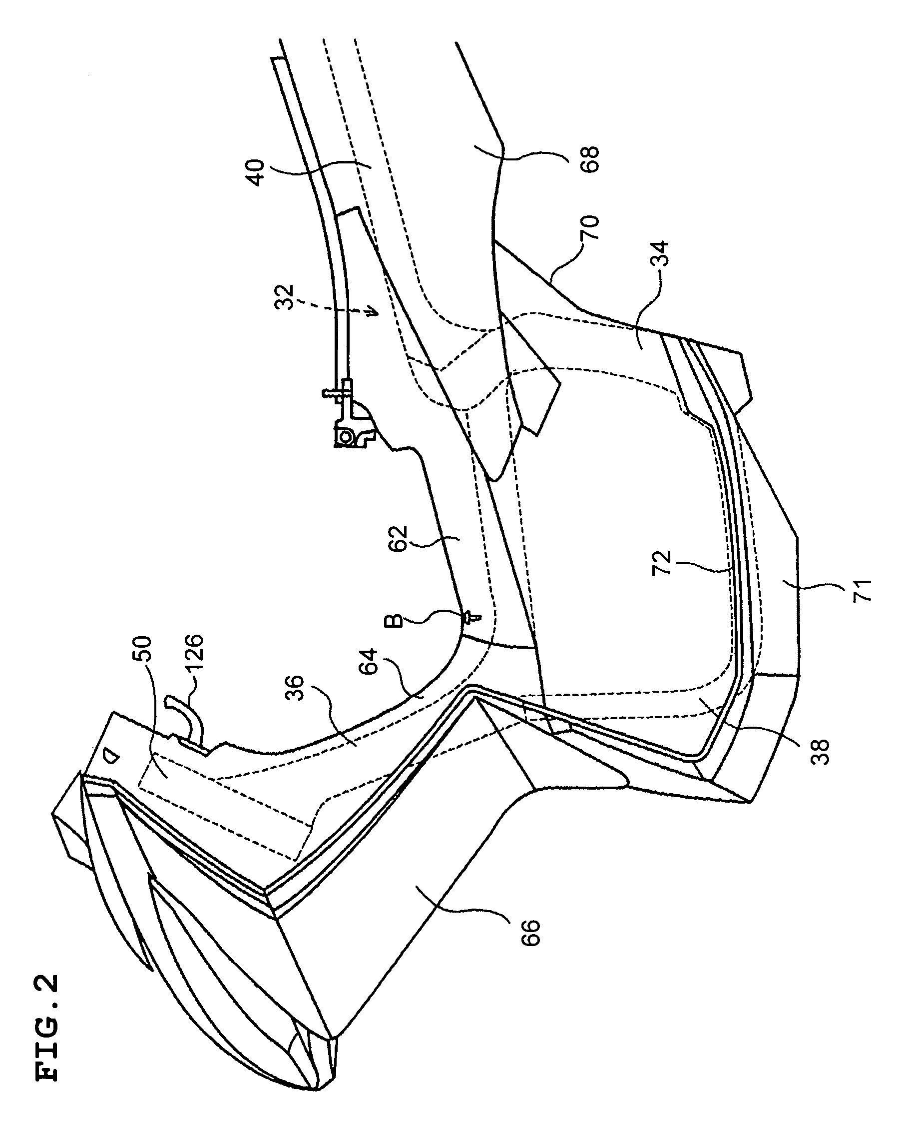 Wheeled vehicle with leg shield