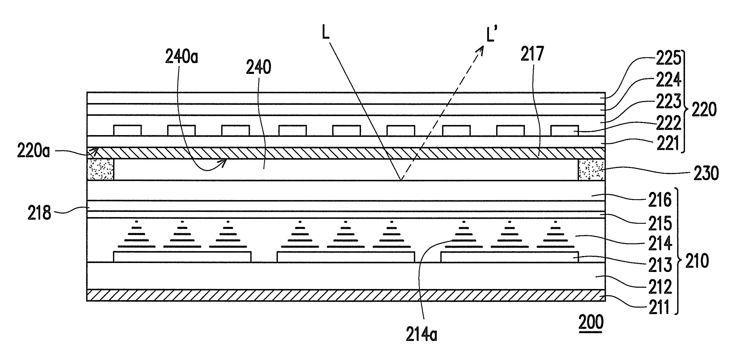 Touch display, liquid crystal display with a built-in touch panel