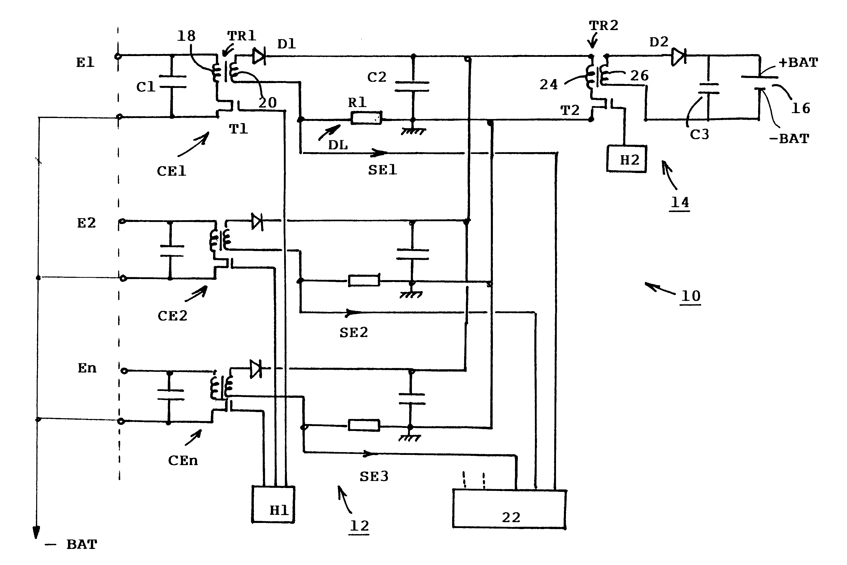 Logic input device with energy recovery for an industrial automatic control system
