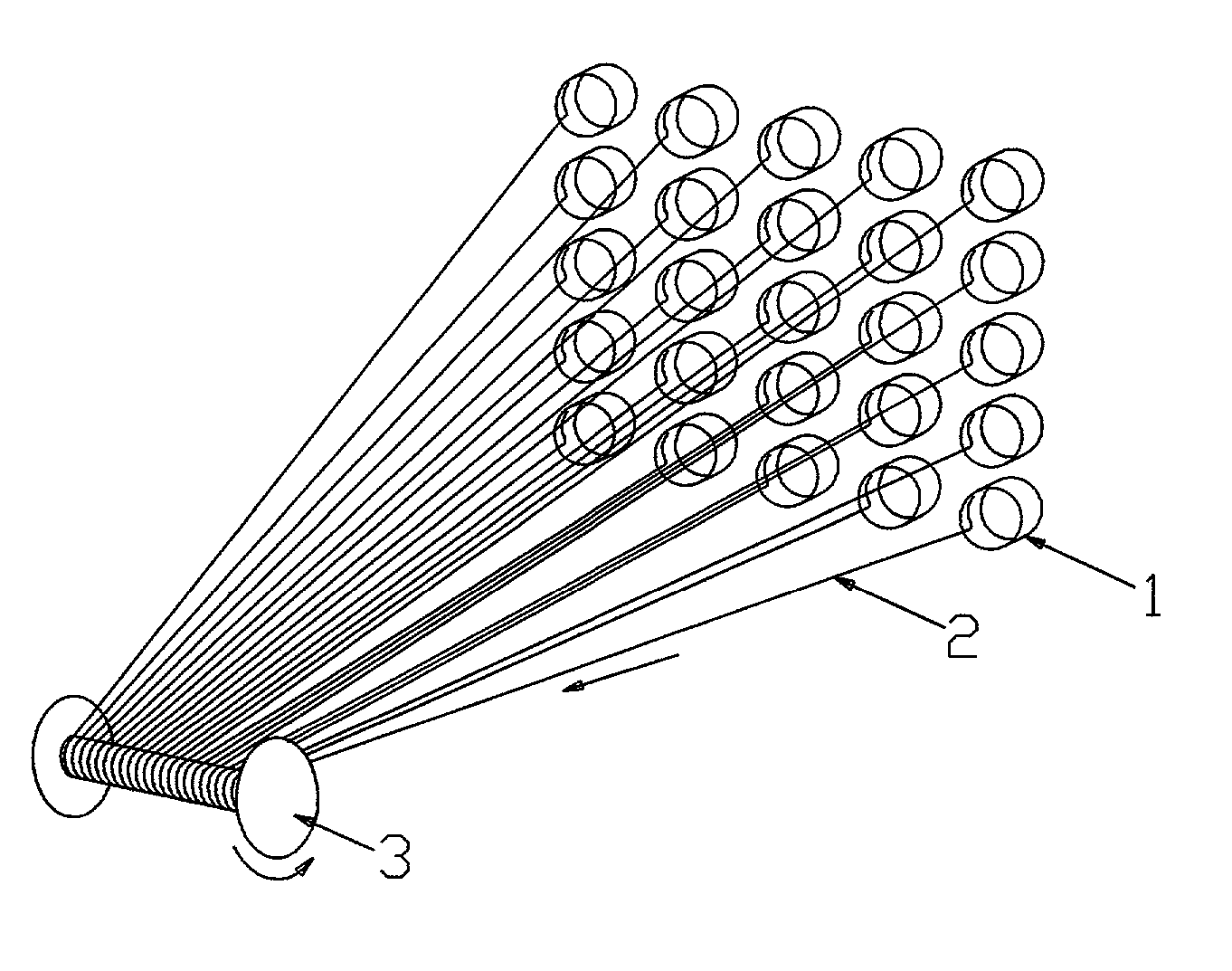 Process for making a warp beam of untwisted fiberglass strands