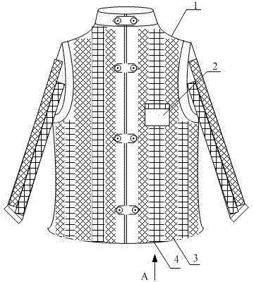 Constant-temperature work clothes based on power supply of film solar cells