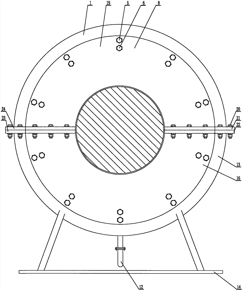 Water diversion annular trough type water outlet bearer