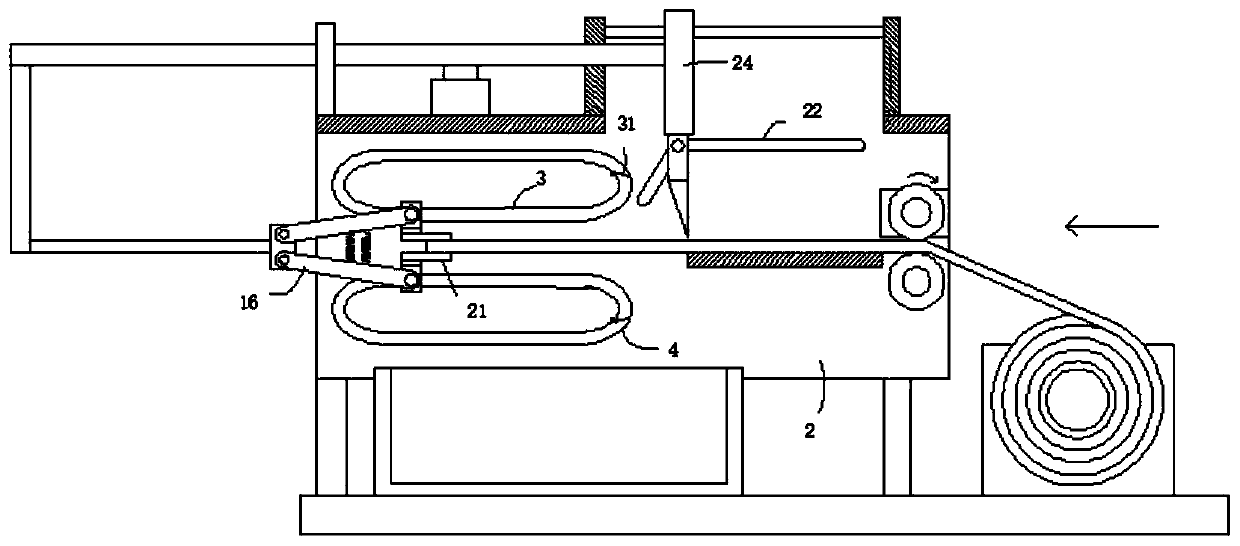 Clamping and feeding device for fireproof coiled material processing