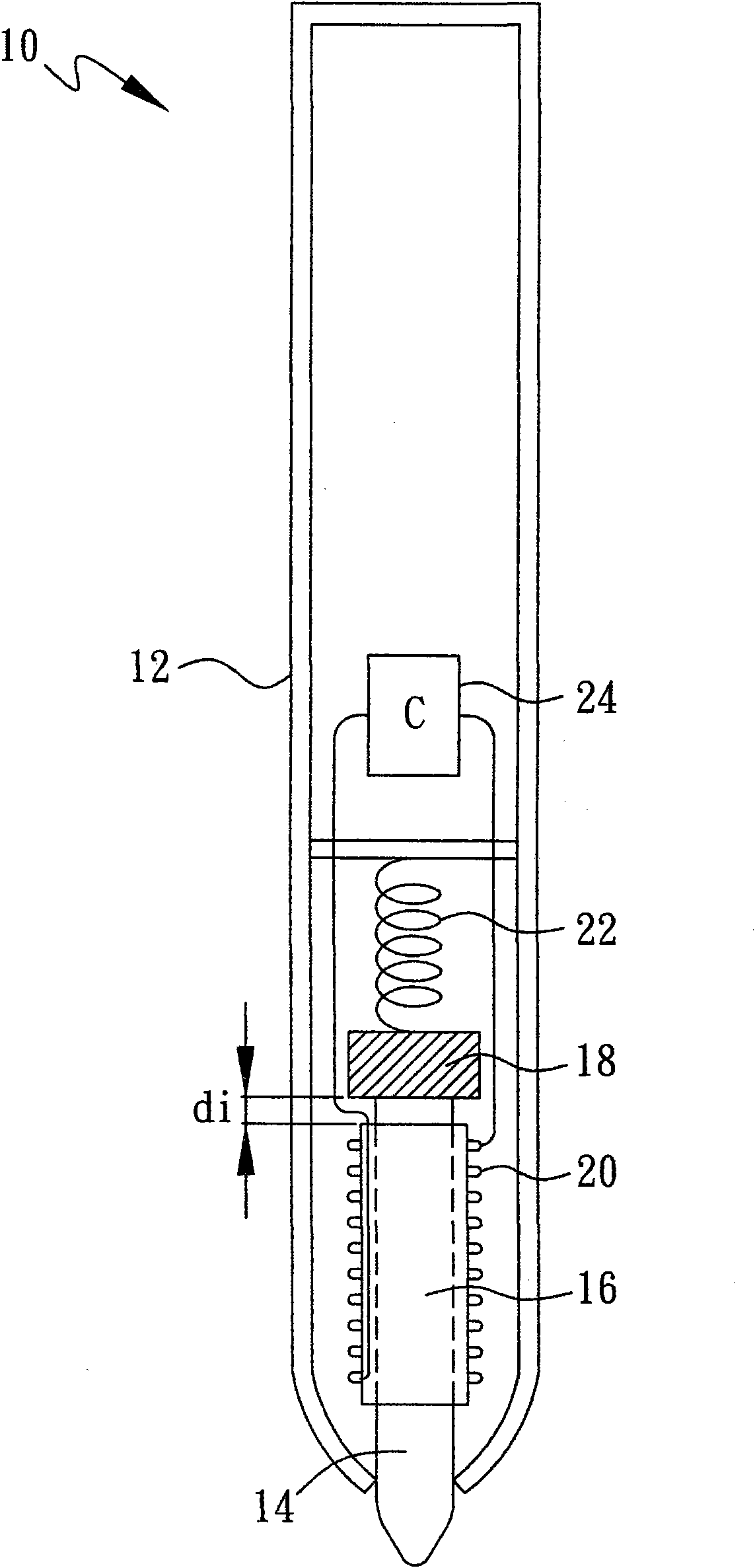 Input pen with function of electromagnetic induction