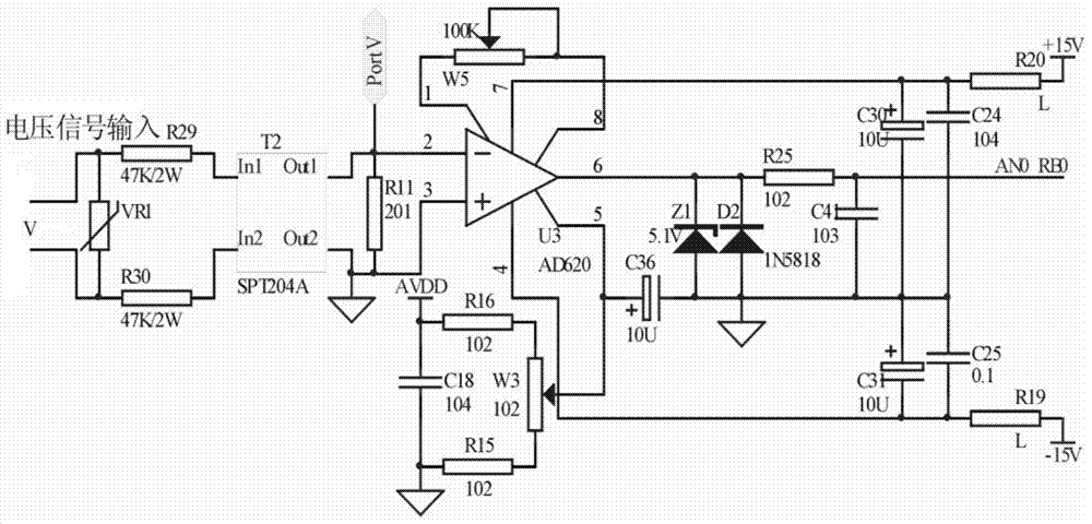 A method and device for on-line monitoring of resistive current of a voltage-limiting surge protector