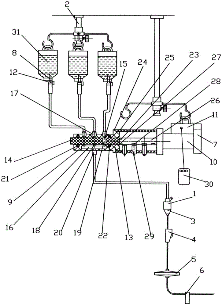 Electric multi-bottle infusion device