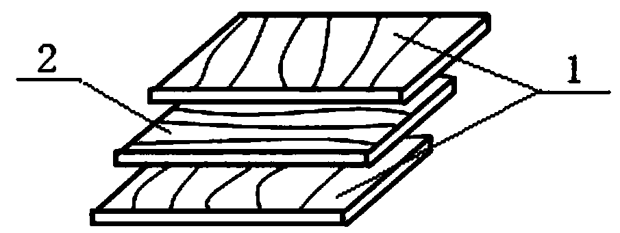 Palm wood plywood and preparation method thereof