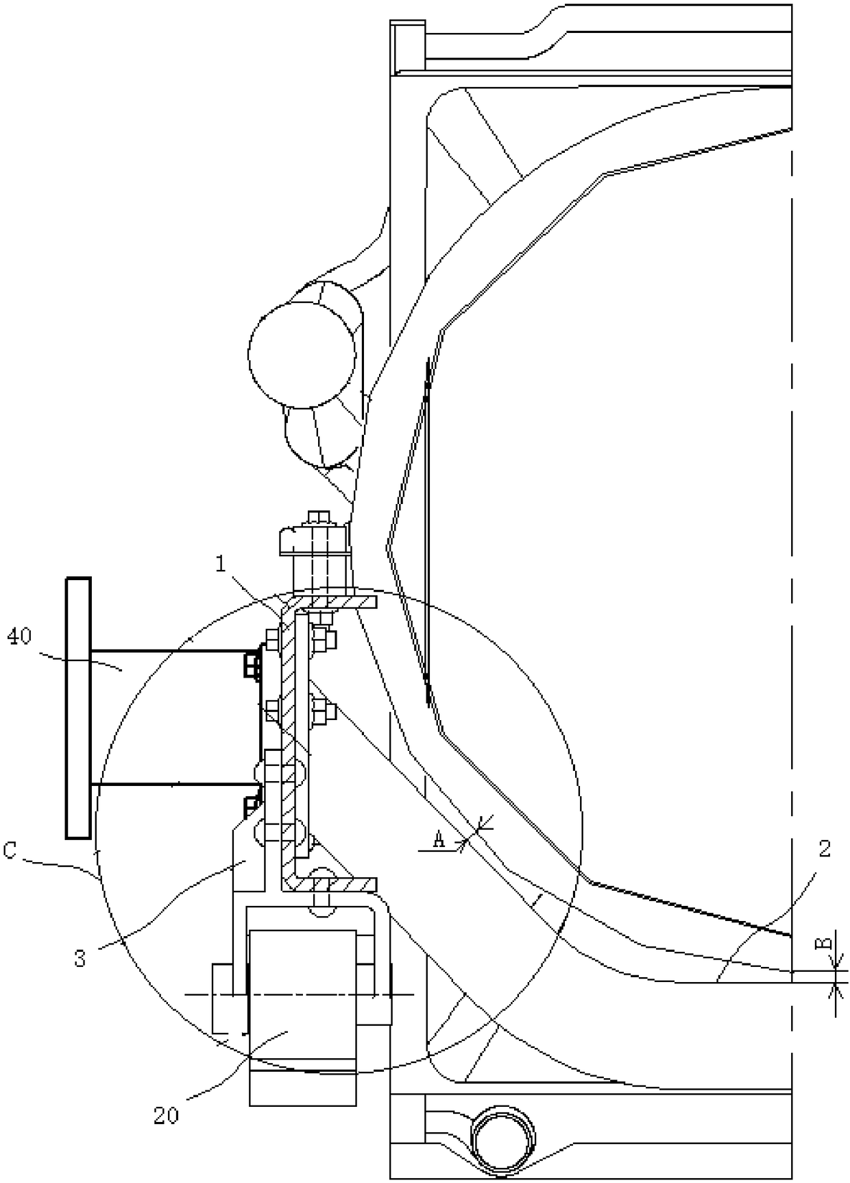 Longitudinal beam assembly of vehicle, front plate spring brackets and wagon