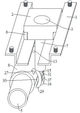 Hanging rail movable fire extinguishing conveying device in medical space