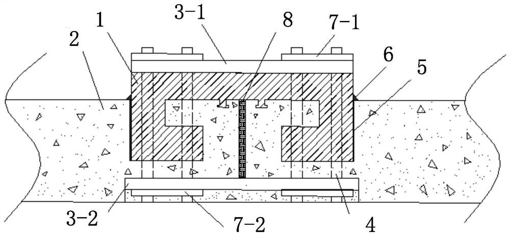 A prefabricated assembled concrete comprehensive pipe gallery stable waterproof device and method