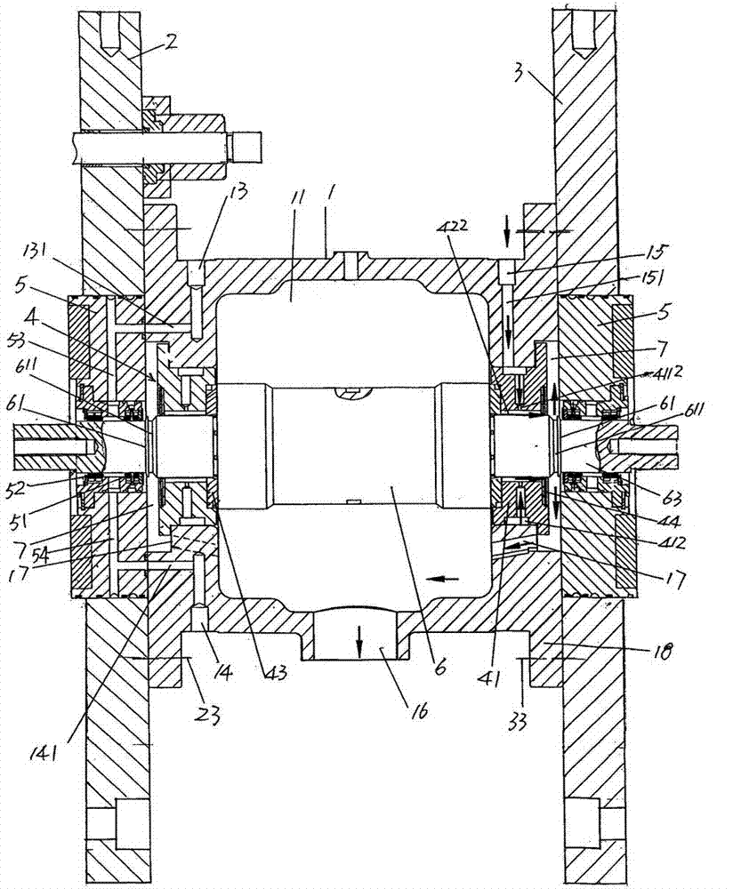 Connecting shaft structure of external work output connection device of turbine expansion engine