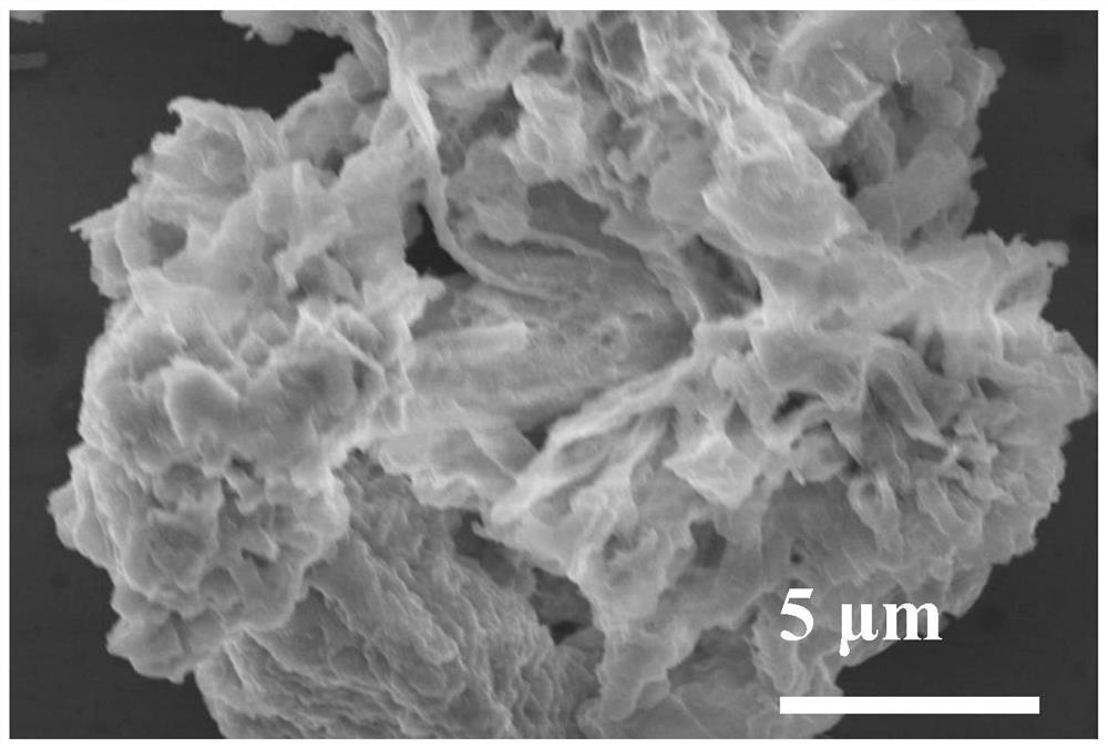 Preparation method and application of graphene-coated tin oxide/tin disulfide nanoflowers as anode material for potassium ion battery