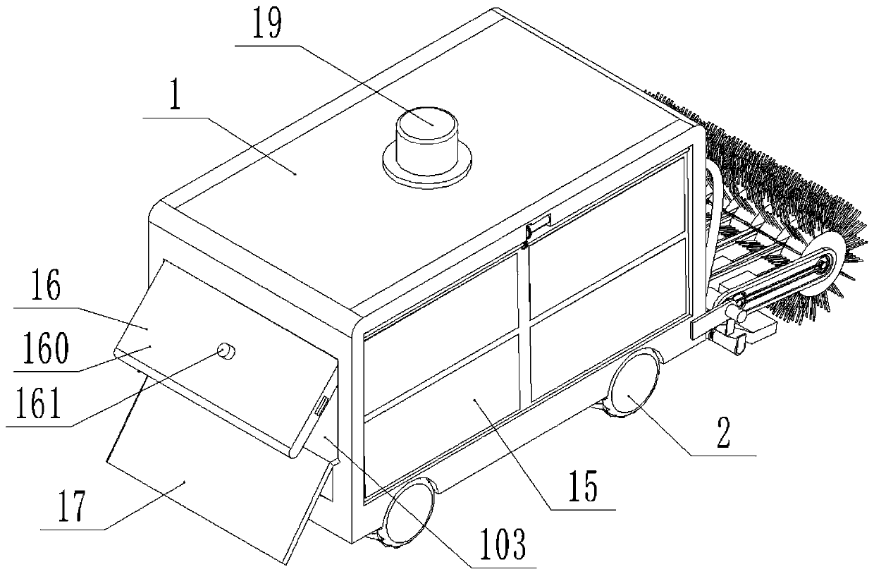 Automatic garbage cleaning vehicle