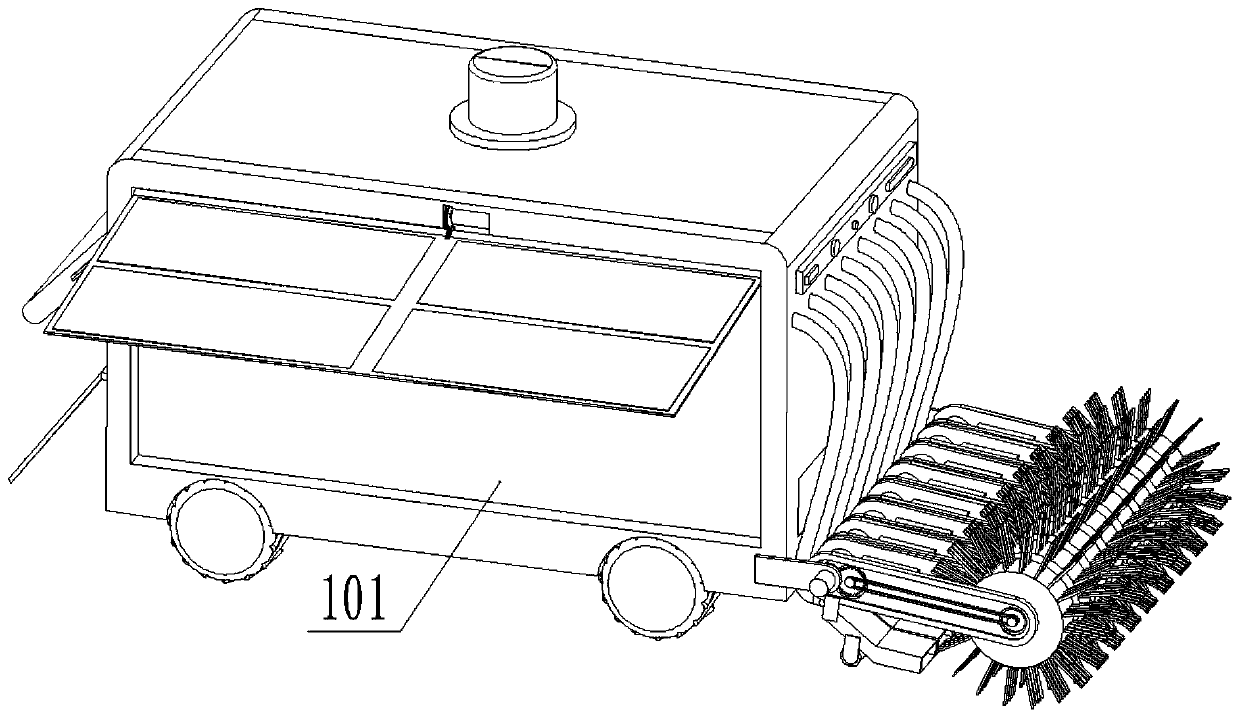 Automatic garbage cleaning vehicle