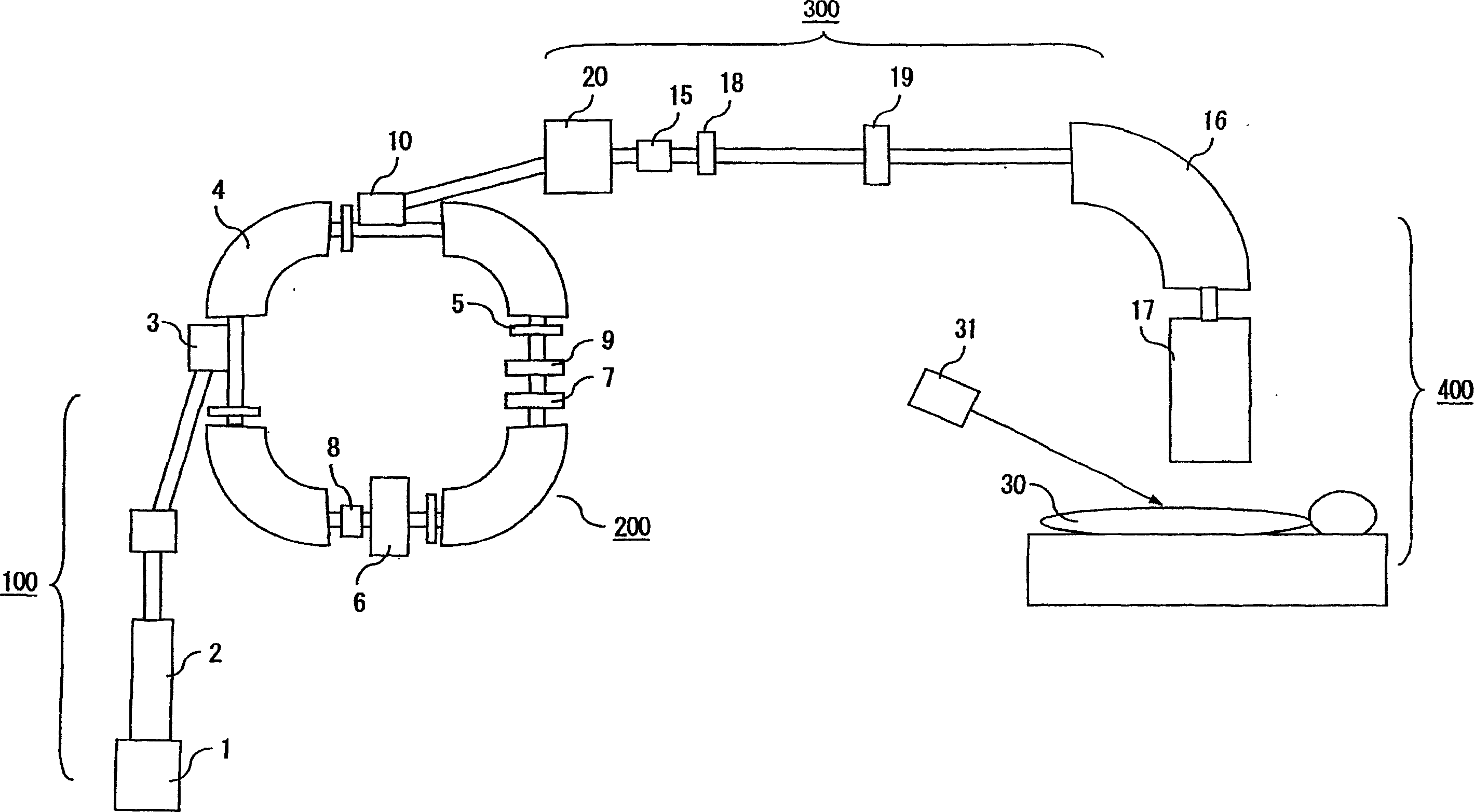 Charged-particle beam accelerator, particle beam radiation therapy system, and method of operating the particle beam radiation therapy system