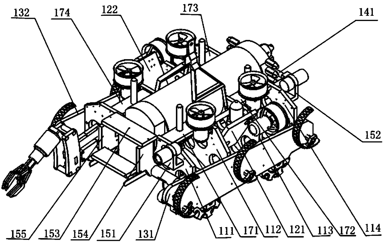 An underwater working robot combined with a walking hybrid bionic blade leg and an omnidirectional wheel and its control method