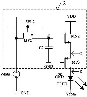 Pixel circuit for silicon-based AMOLED driving chip