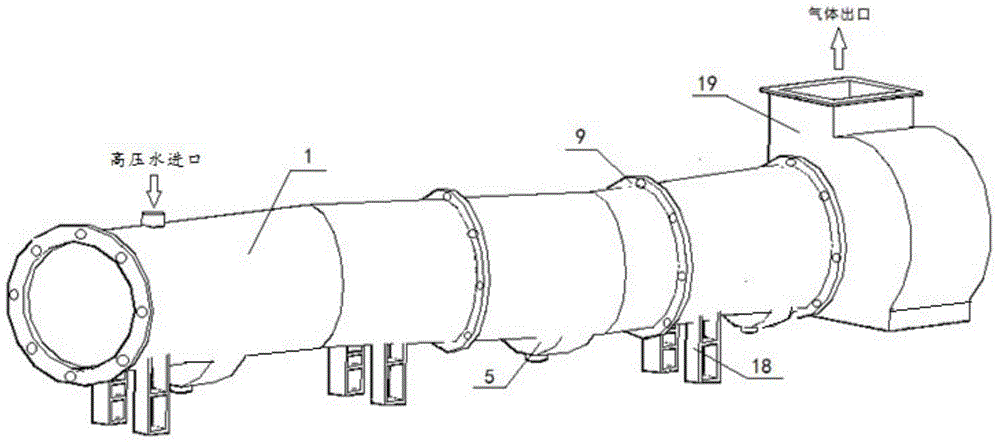 Combined wet-type pipeline dedusting device