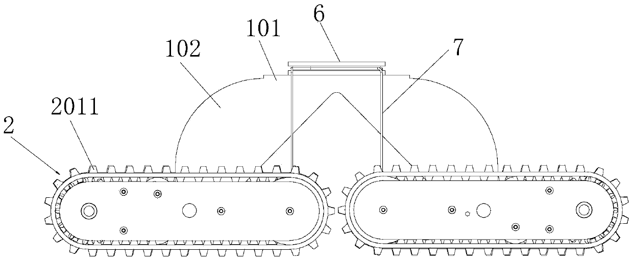 An adsorption crawler crawler mechanism and a wall-climbing robot having the same