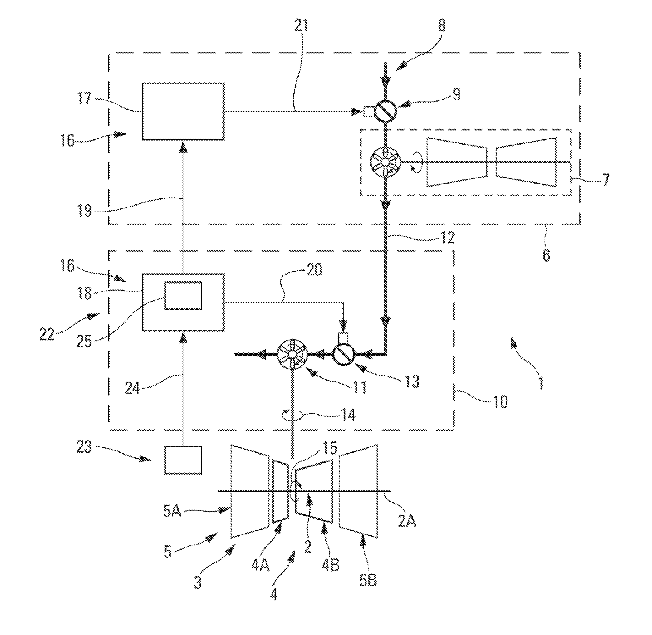Method and system for starting up an aircraft turbomachine by real-time regulation of air flow