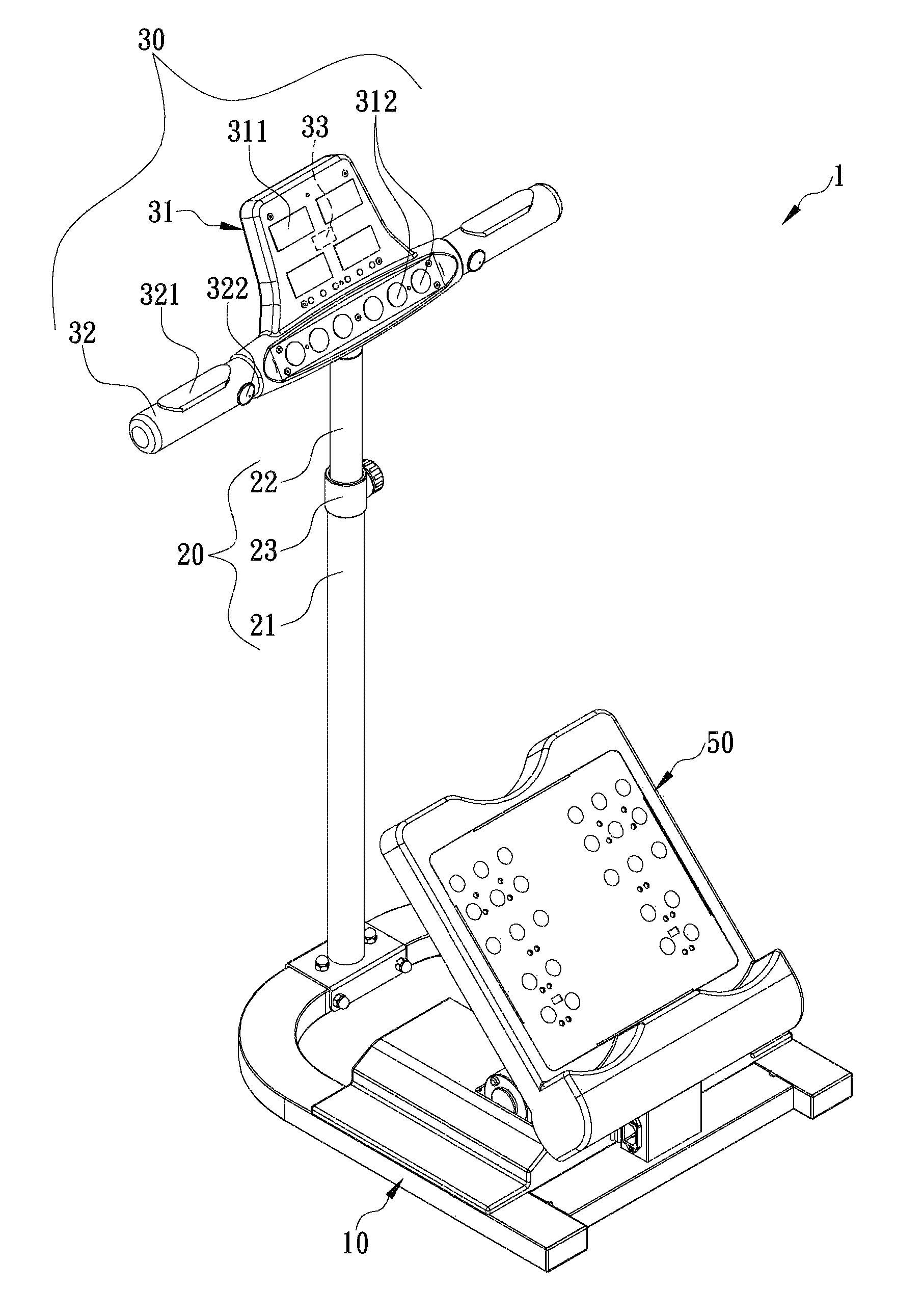 Feet stretching device capable of dynamically adjusting stretching angle upon user demand