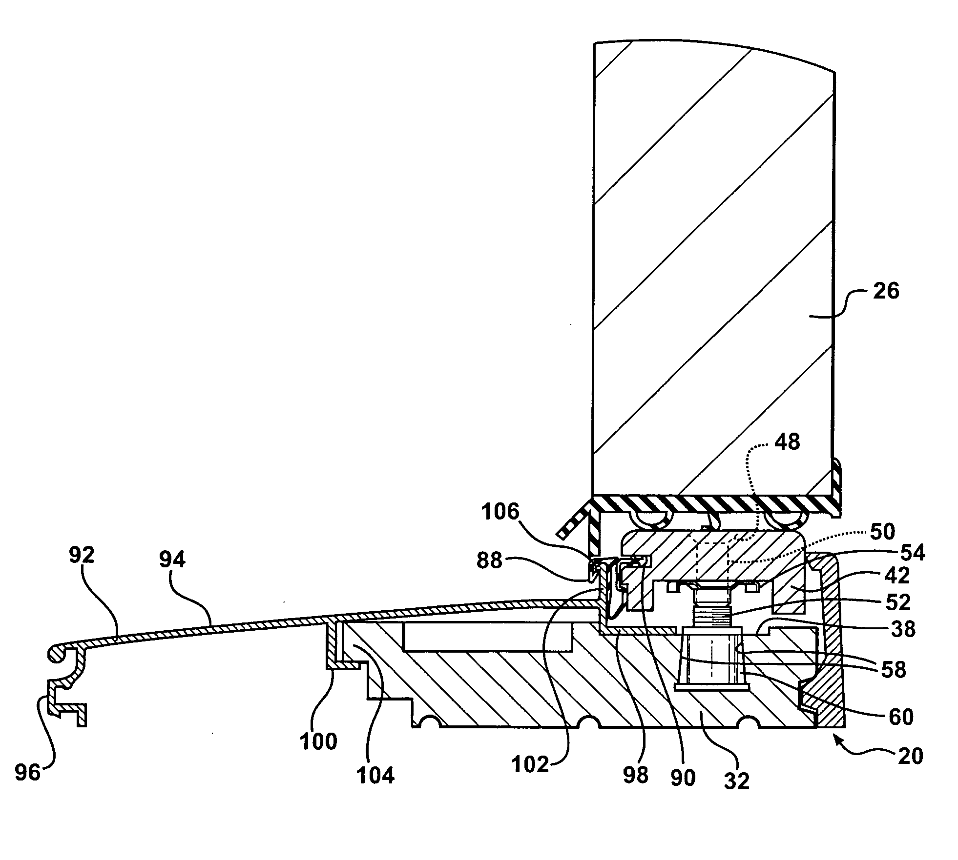 Adjustable threshold assembly