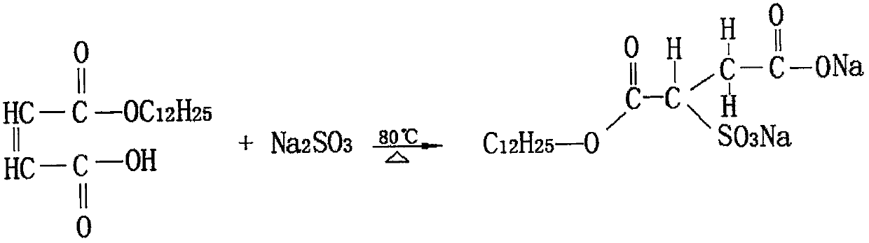 Apparatus for producing disodium lauryl sulfosuccinate via successive reaction