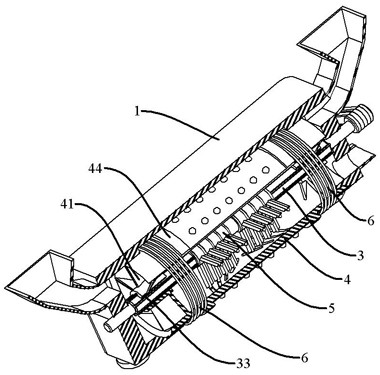 A rotary stirring device and a decoration material mixing system using the device