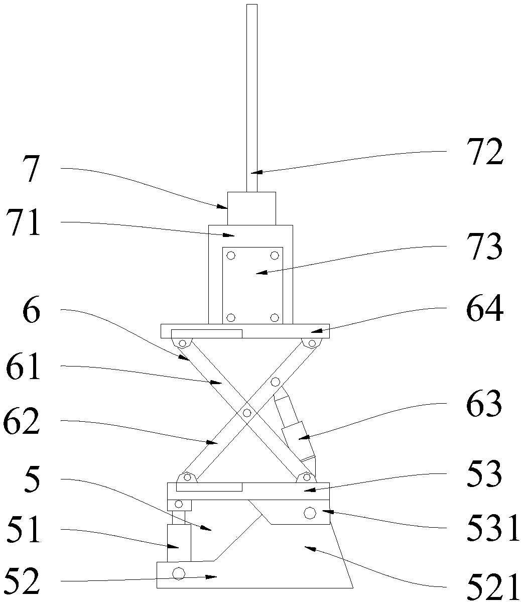 Forced caving hydraulic support