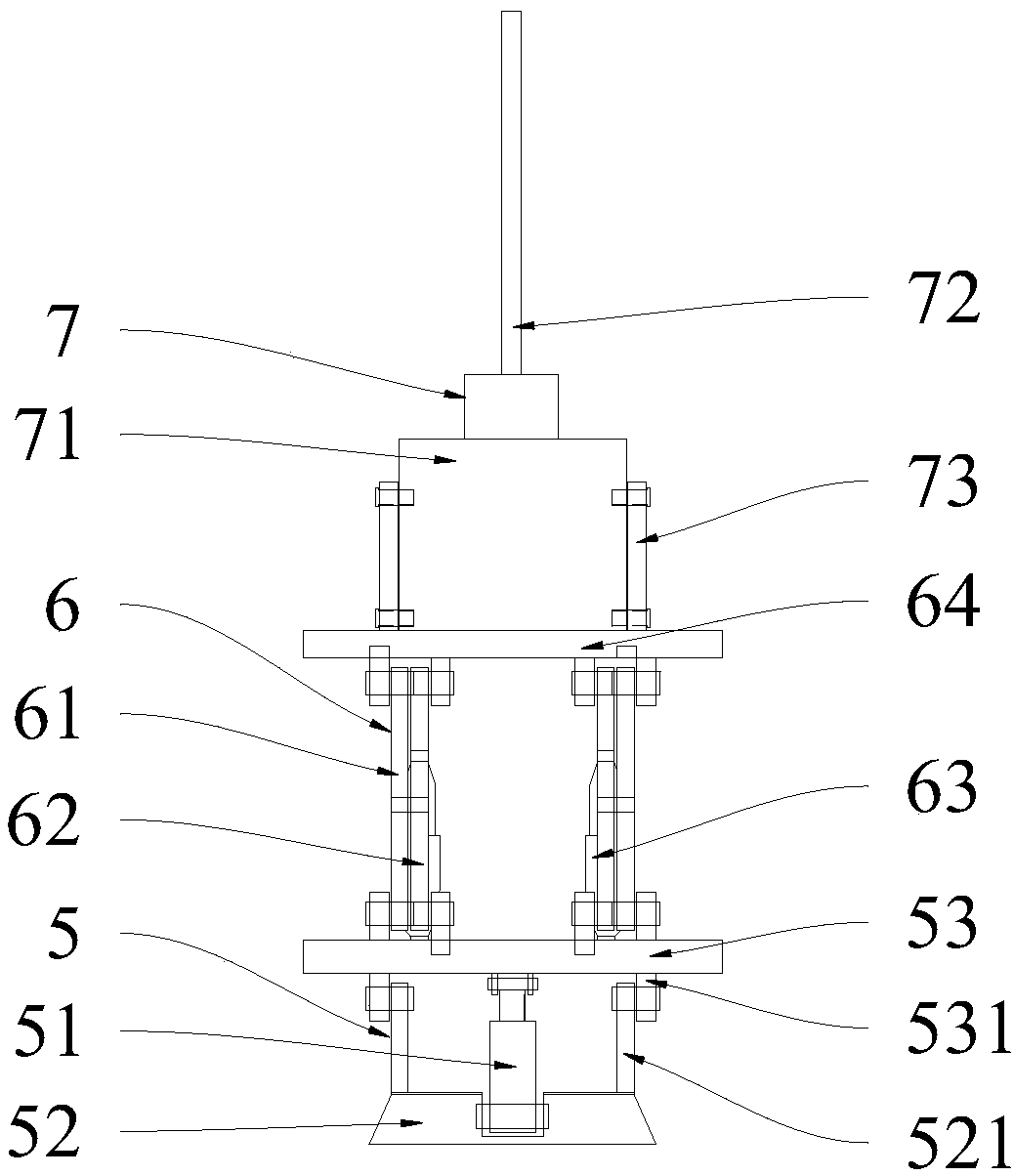 Forced caving hydraulic support