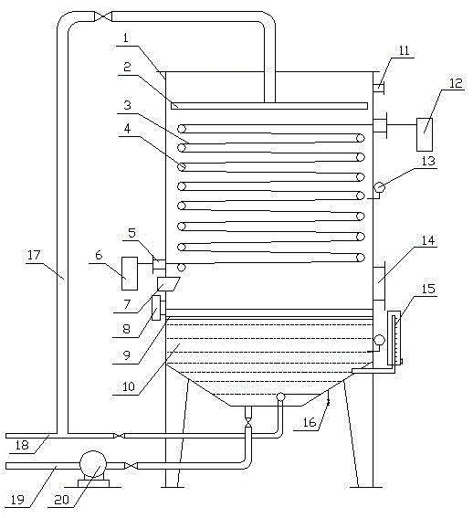 Liquid poured fermentation tower with woven cloth packing system