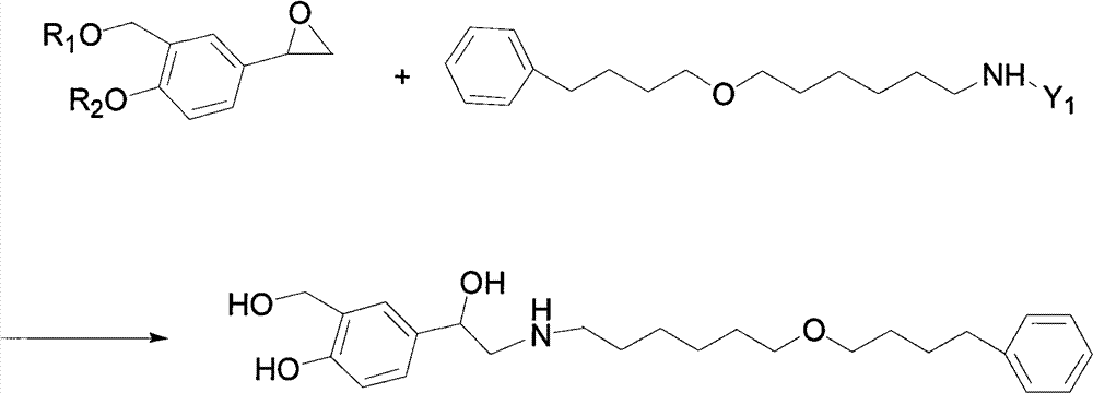 Method for preparing anti-asthmatic medicament of salmeterol