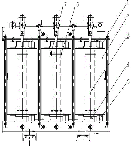 Low-noise dry-type iron core reactor assembling process
