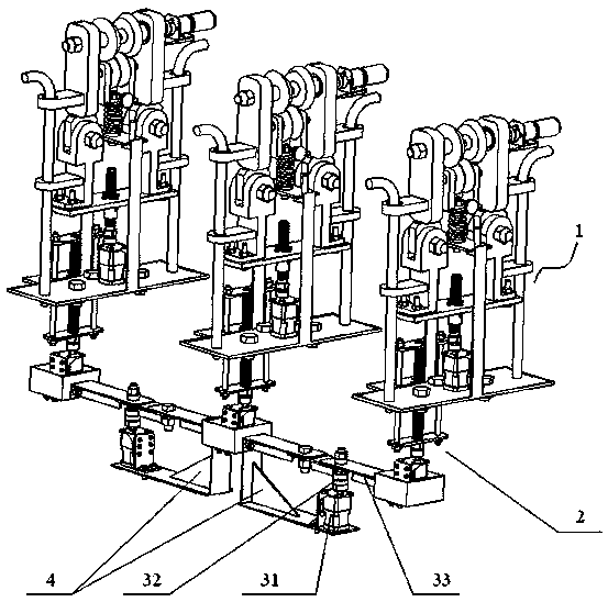 Transmission line inspection robot obstacle walking device